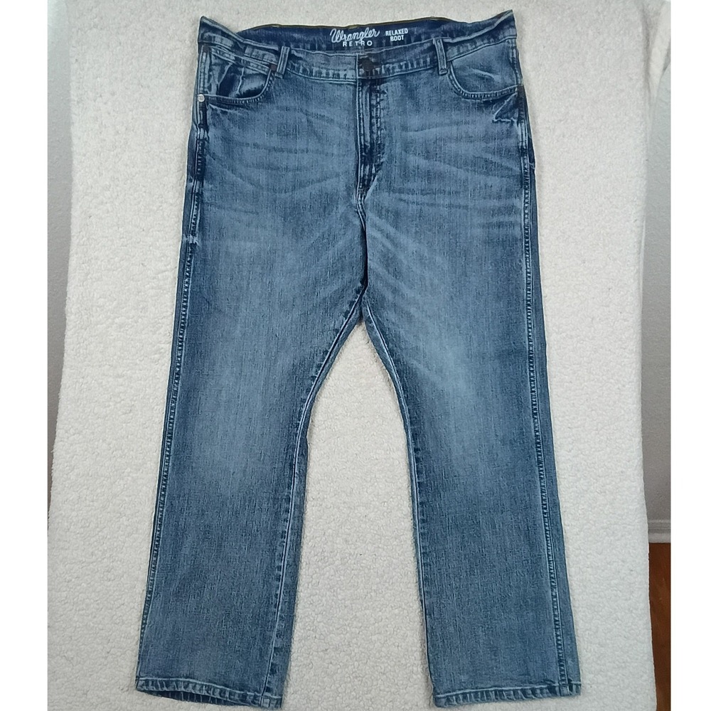 Wrangler‎ Jeans Men 40x31 Blue Retro Relaxed Bootcut Denim Casual Fade Classic
